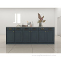 American Standard Blue Solid Wood Shaker Kitchen Cabinet